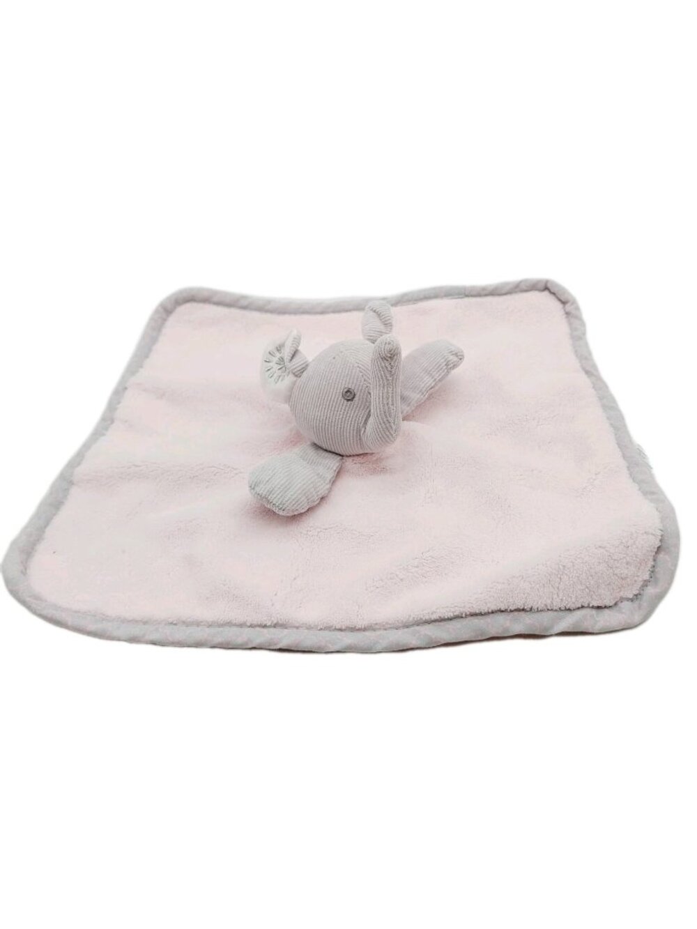 KOALA BABY Pink Gray Elephant Plush Corduroy Lovey Square 10" Toys R Us 2017